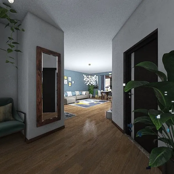План квартиры номер 1_Финиш 3d design renderings