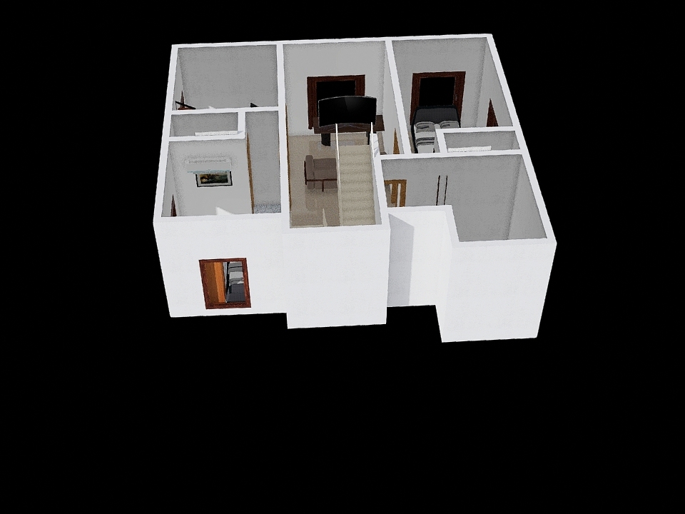 home 2nd floor 3d design renderings