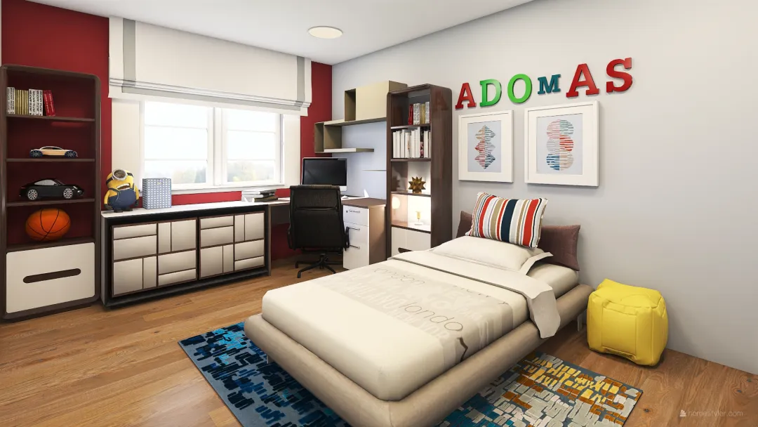 adomo miegamasis 3d design renderings