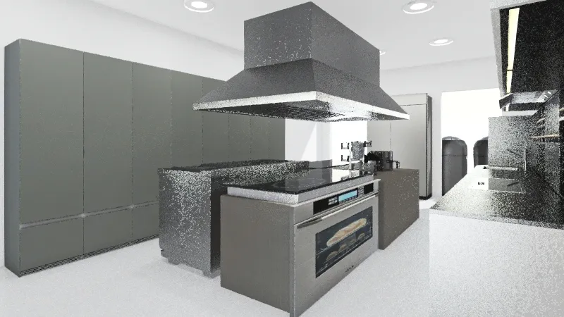cocina industrial 3d design renderings