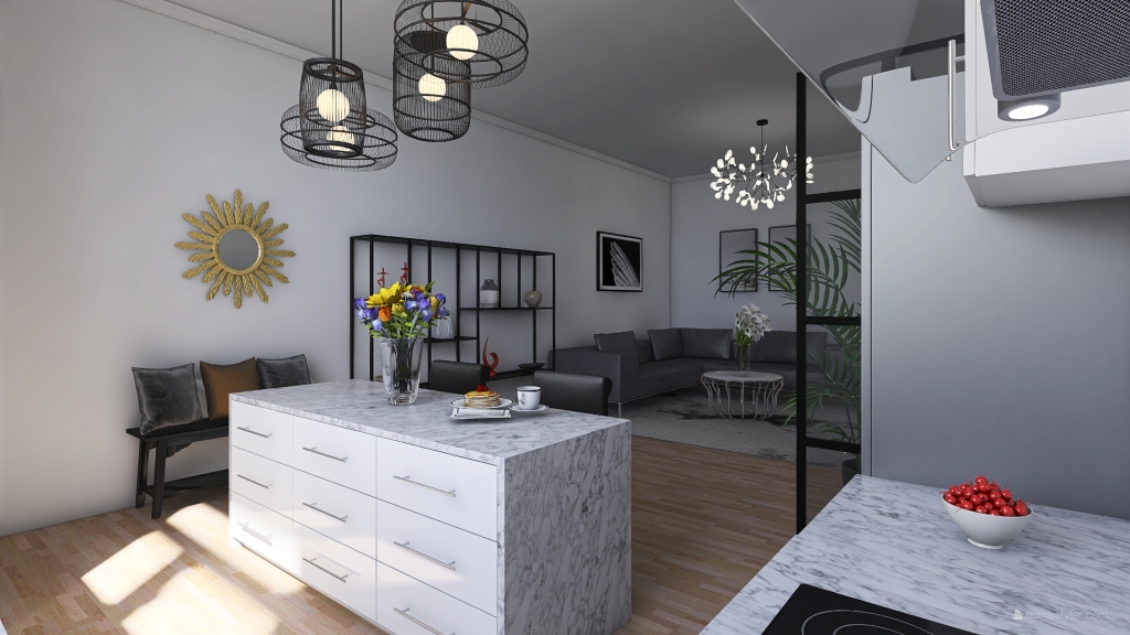 COUPLE OR SOLO FLAT 3d design renderings