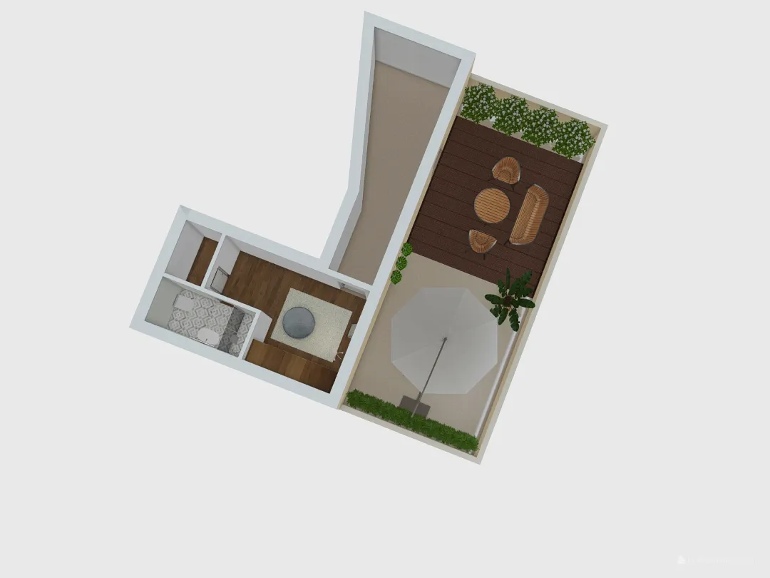 piazza alcyone progetto solo terrazzo 3d design renderings