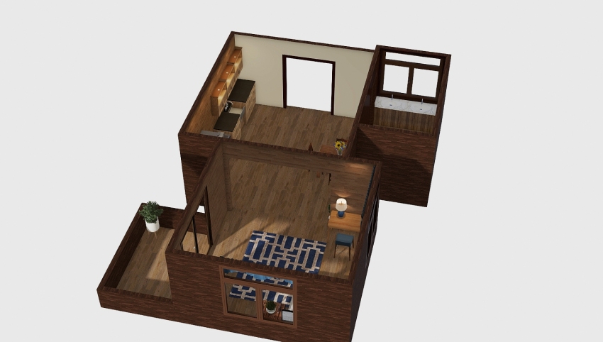 Wooden Tiny House 3d design picture 61.77