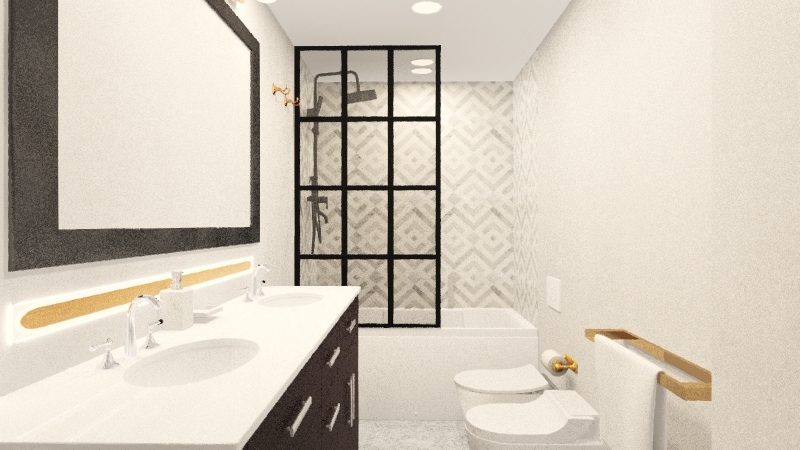 Baño Savio 3d design renderings
