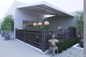 house with japanse style Design Rendering