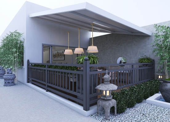 house with japanse style Design Rendering
