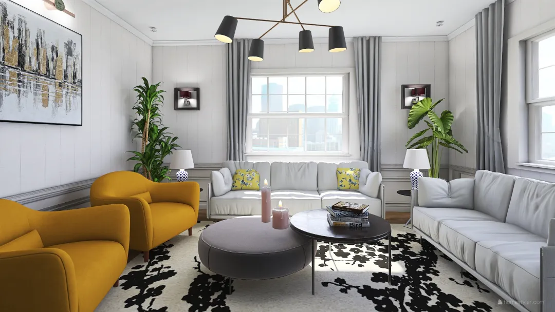 fatoo living room 3d design renderings