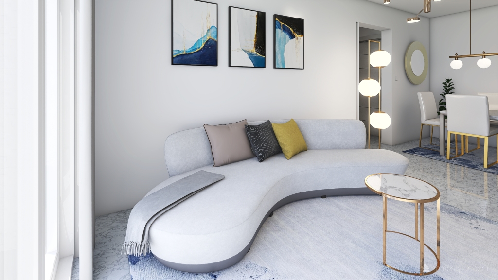Living and Dining Room 3d design renderings