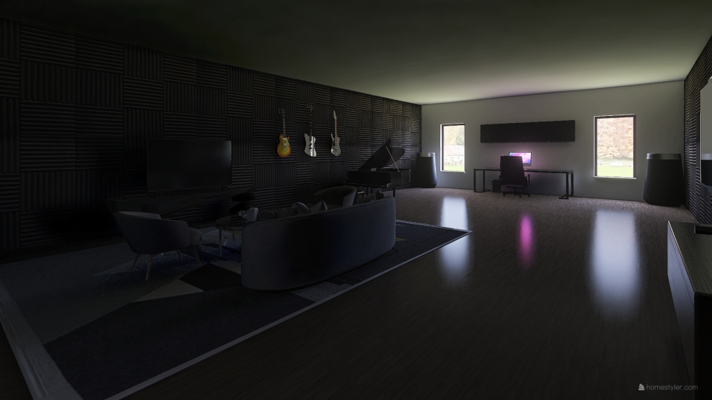 Studio/Living room YOUTUBER 3d design renderings