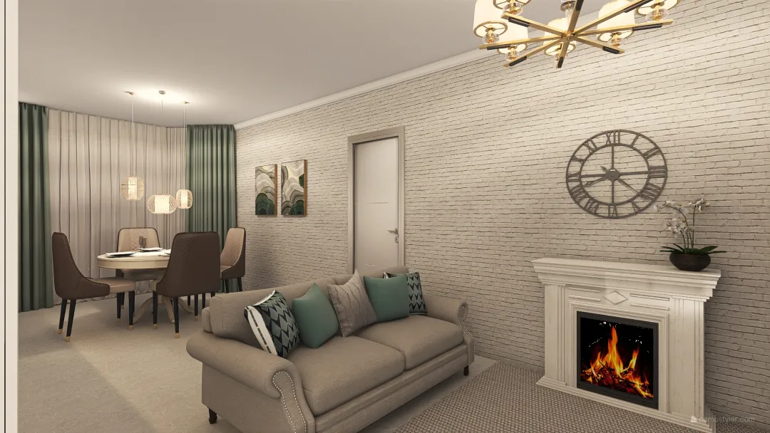 Apartament Ialoveni (cu garderoba) 3d design renderings
