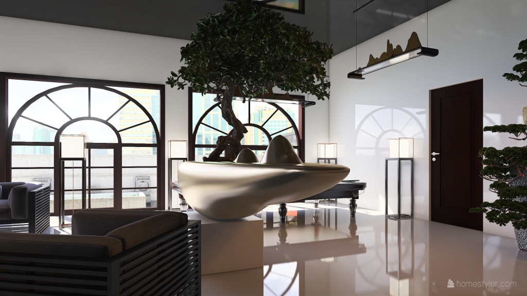 Asian Apartment 3d design renderings