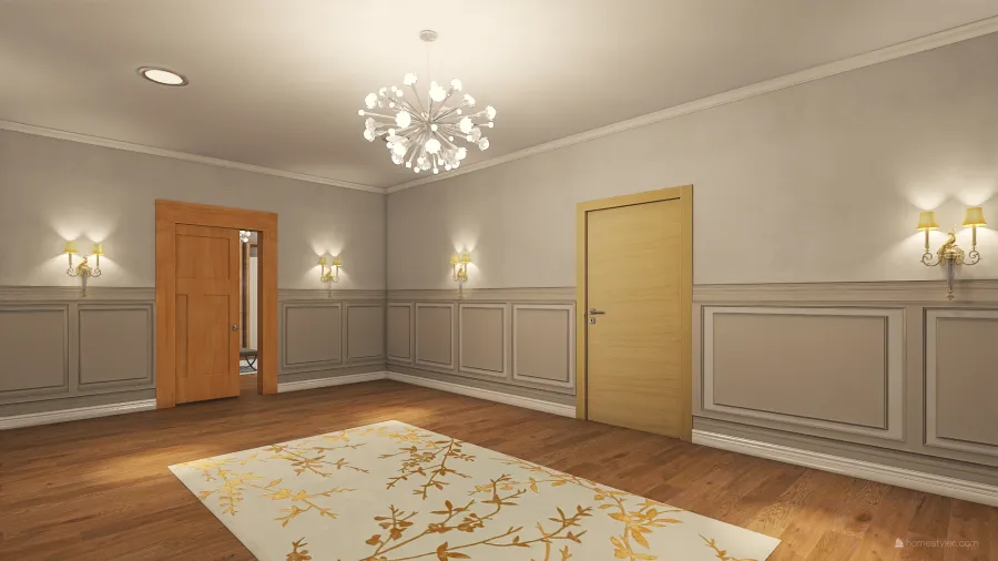 Master Bedroom Hallway 3d design renderings