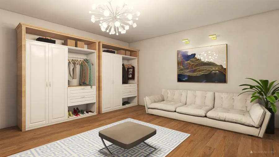 Master Bedroom Closet 3d design renderings