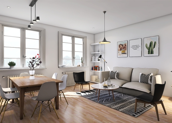 Apartamento Nordico Design Rendering