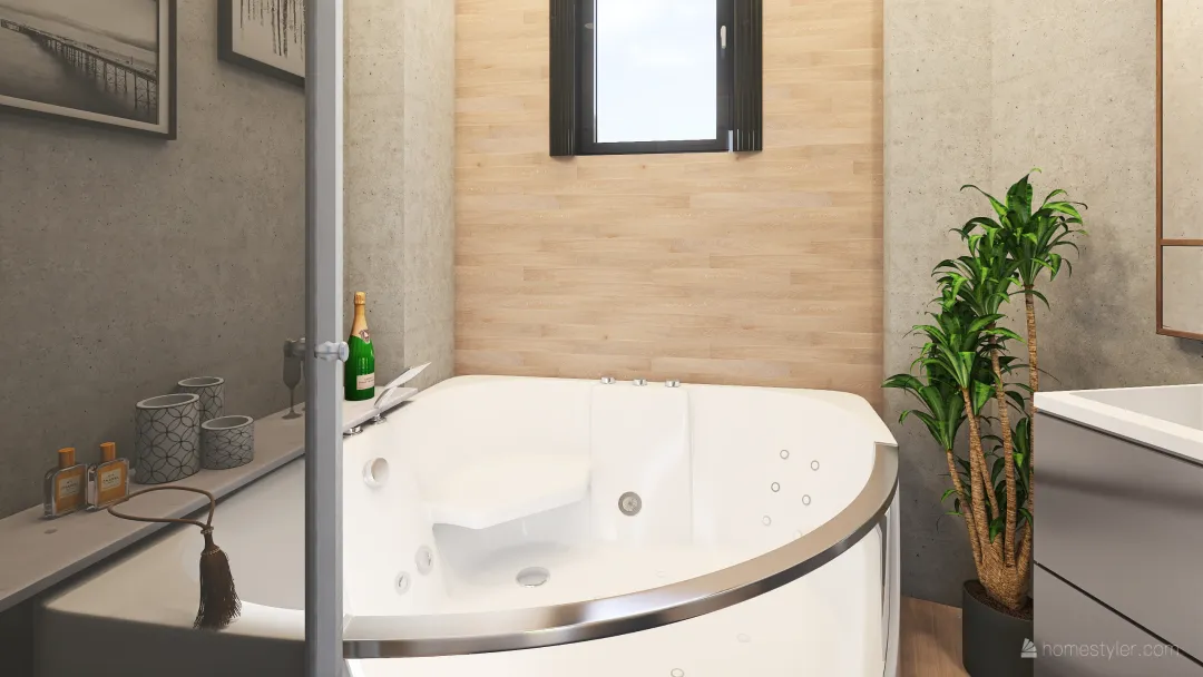 banheiro quarto 3d design renderings