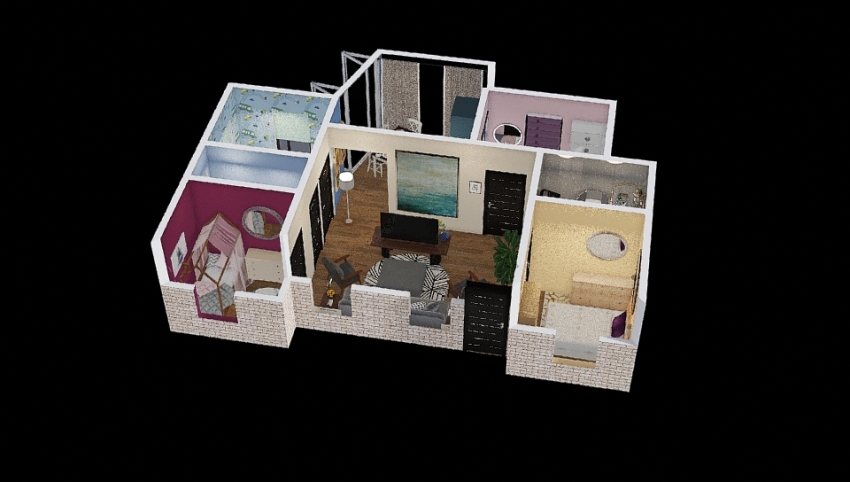 ABSENT BANNER HOUSE 3d design picture 57.98