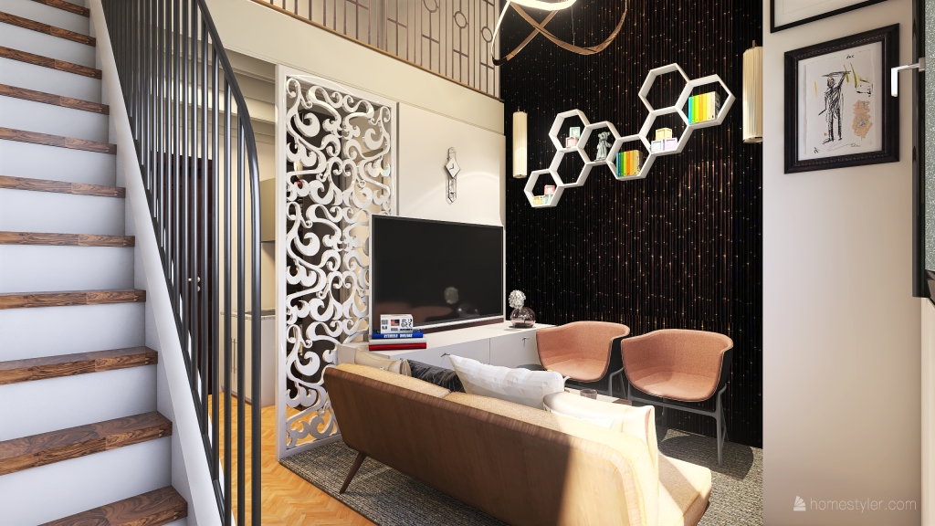 House Loft Type (JVR) 3d design renderings