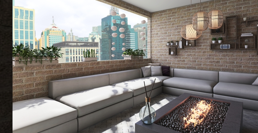 Big City Penthouse Interior Design Render