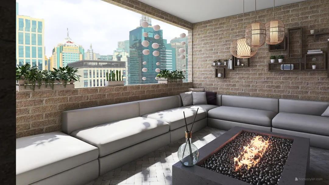 Big City Penthouse 3d design renderings