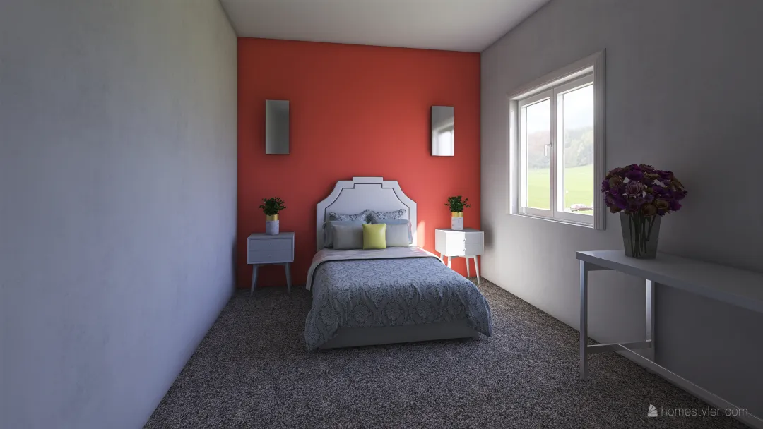 Kaitlyn's Bedroom 3d design renderings