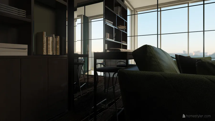 Living Room&Dining room 3d design renderings