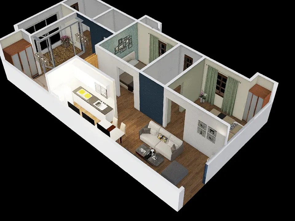 Floor Layout 3d design renderings