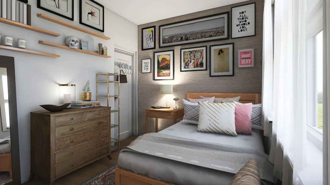 Lauren's Bedroom 3d design renderings