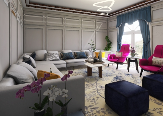living room d2 Design Rendering