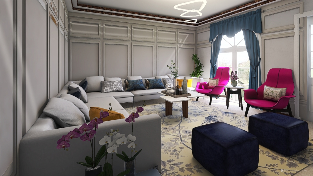 living room d2 3d design renderings