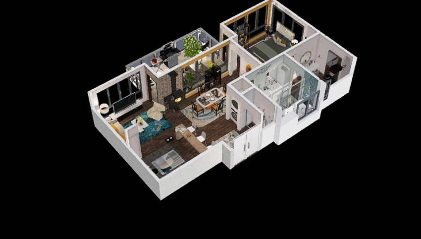One Bedroom Apartment Take 4 3d design picture 98.35