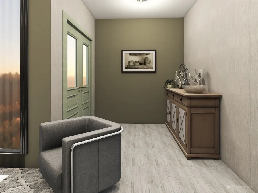 Traditional Green Grey Unnamed space 3d design renderings