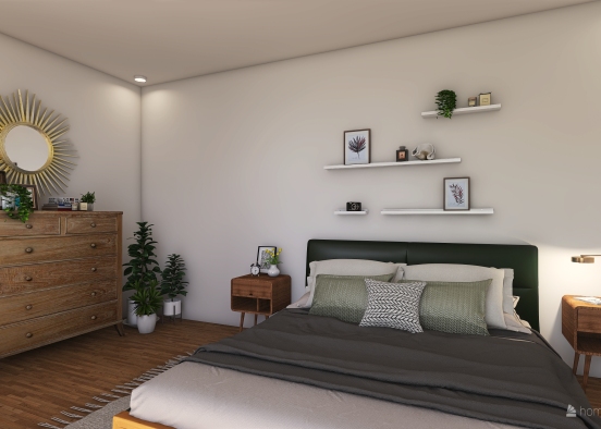 #2 - boho style bedroom Design Rendering
