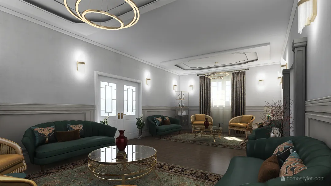clasic saloon 3d design renderings