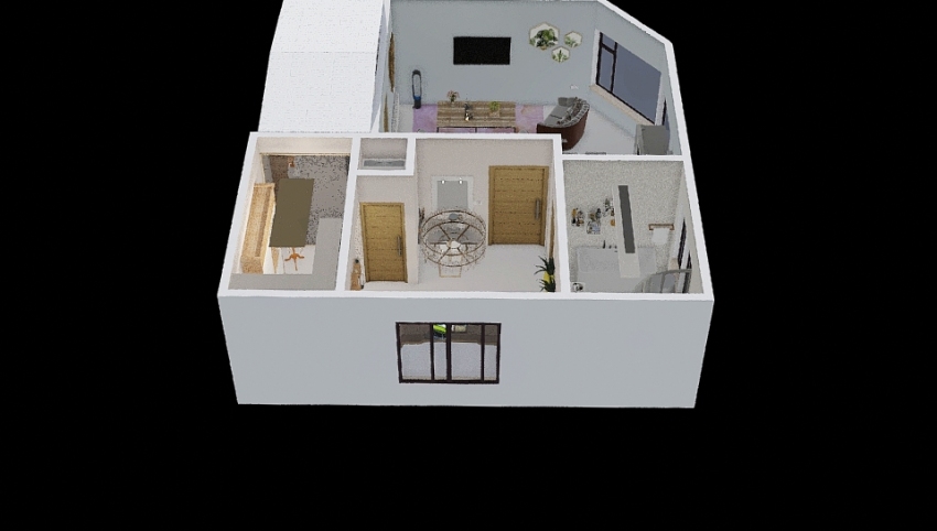 one bedroom house 3d design picture 68.74
