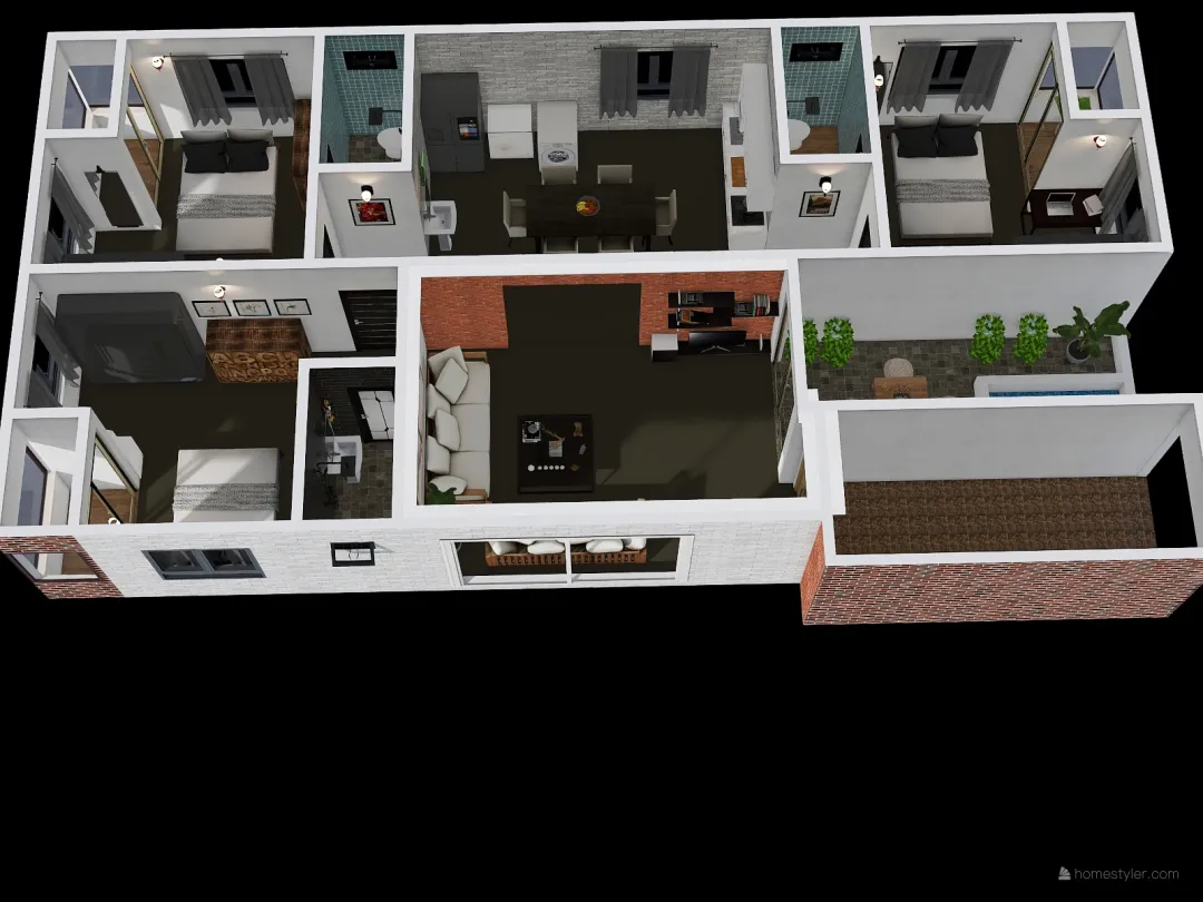 Ripon's Floor (4th floor) 3d design renderings