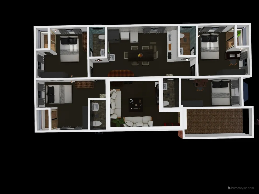 Jashim's Floor (3rd Floor) 3d design renderings
