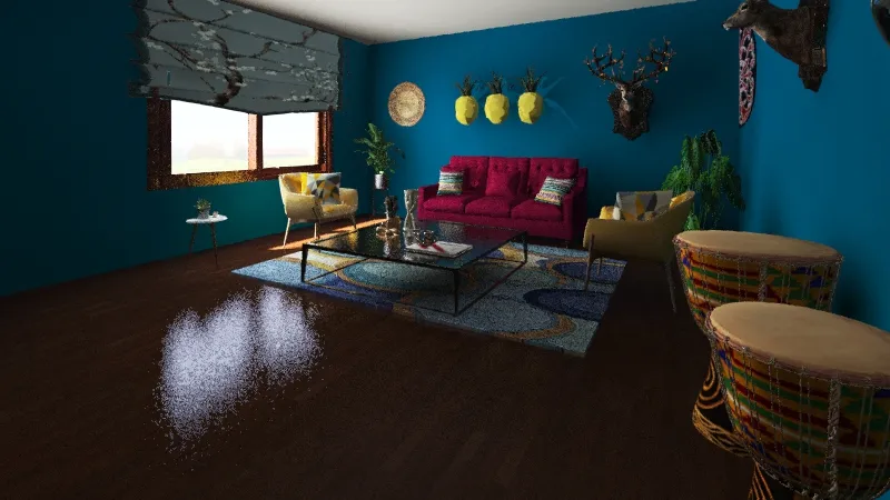 living room color2 3d design renderings