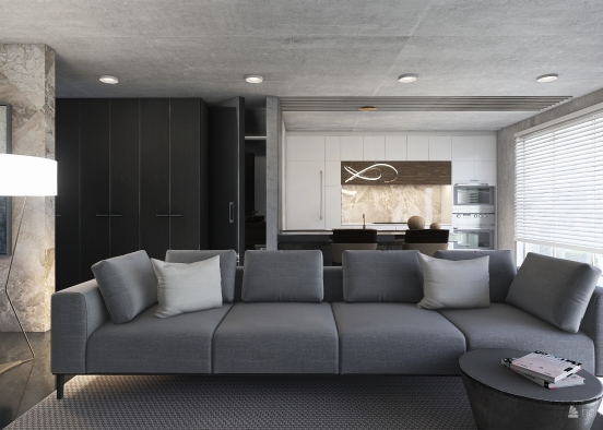 Gray apartments Design Rendering