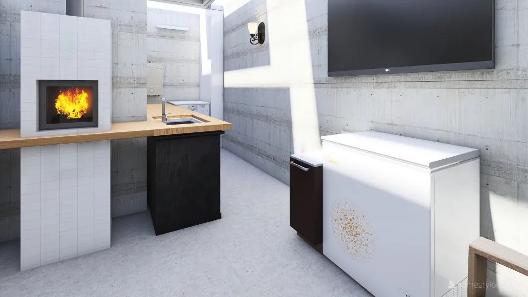 Casa Nova Rev02 teste preto 3d design renderings