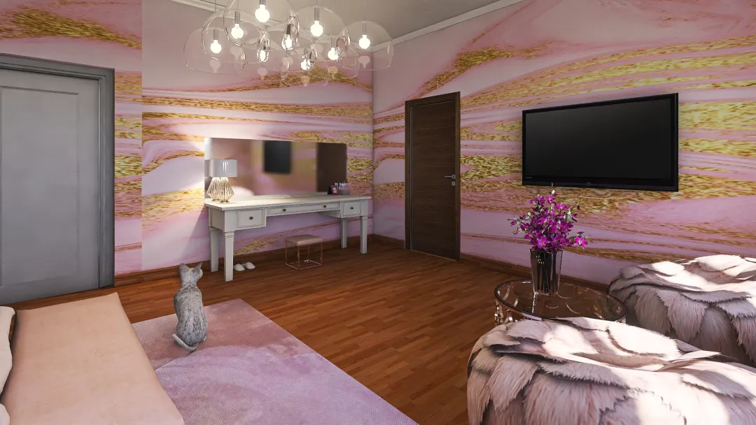 pink and white 3d design renderings