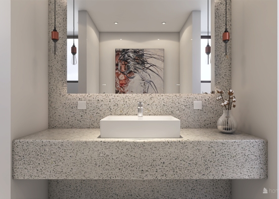 Terrazzo Bathroom  Design Rendering