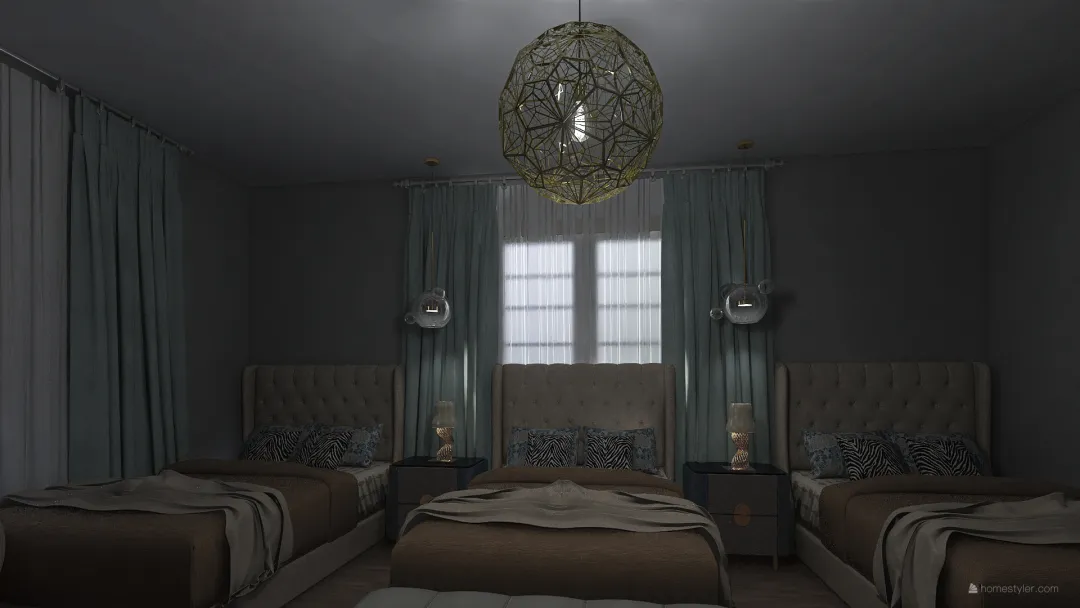 غرفه النوم 3d design renderings