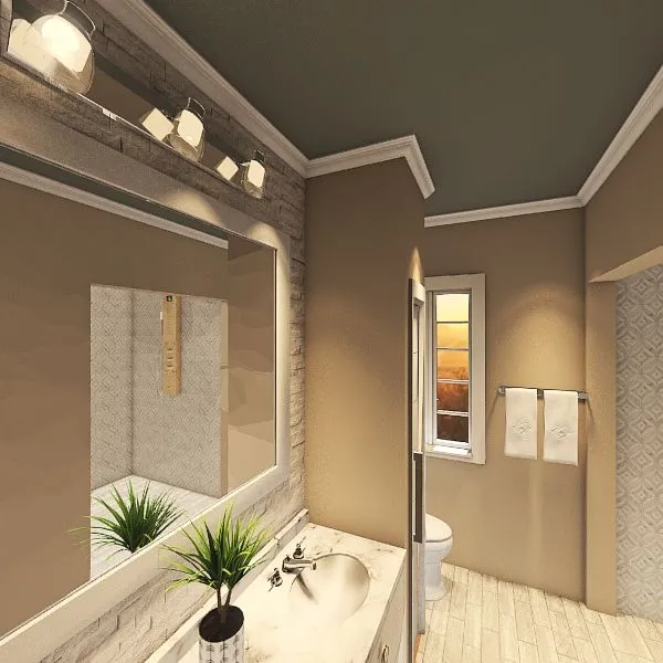 DAVID ORLANDO MASTER BATH 3d design renderings