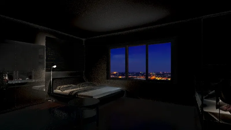 Dark Modern Room 3d design renderings