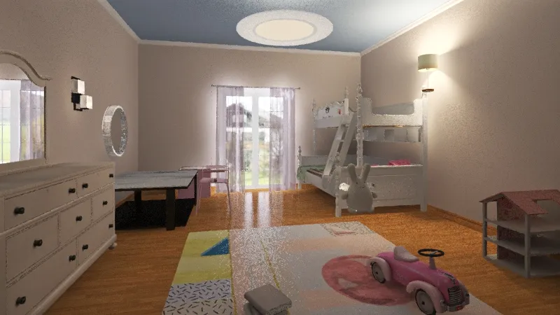 Girl's room/chambre de fille 3d design renderings