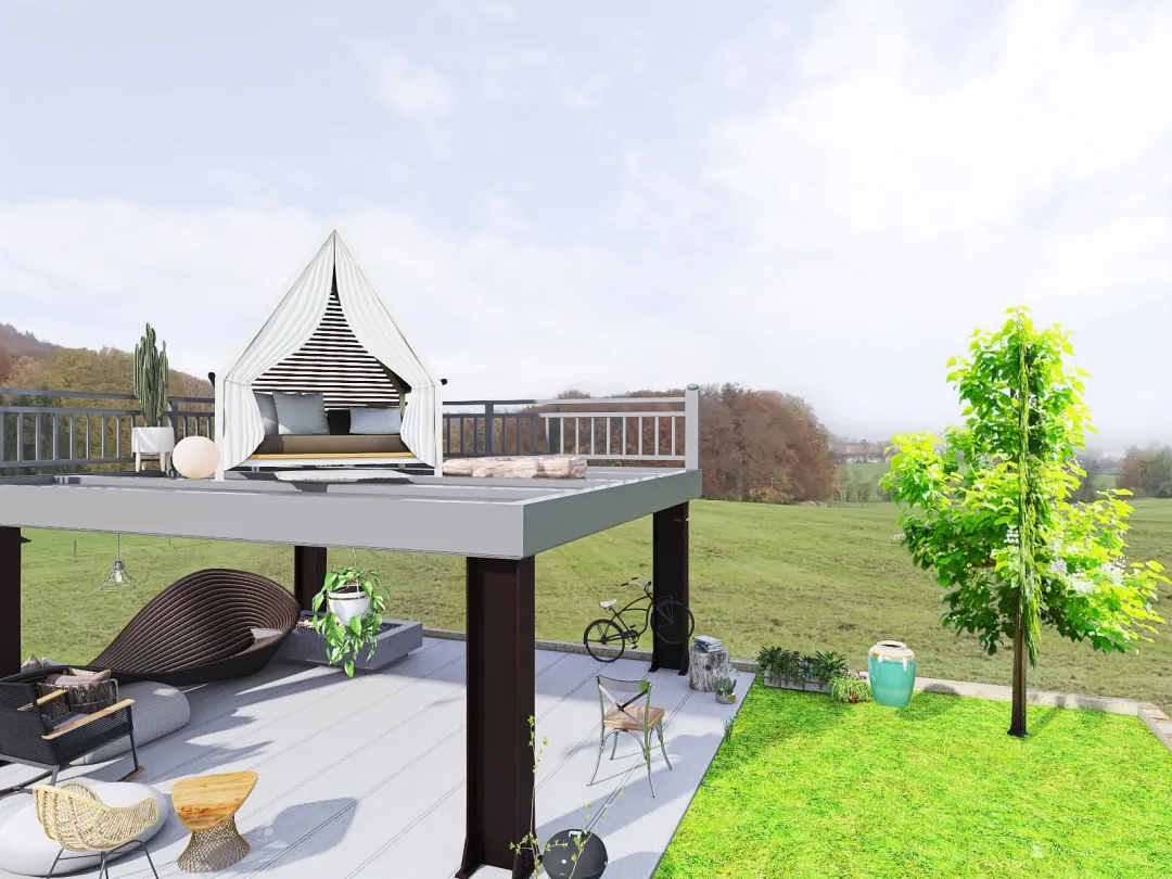 outdoor setup 3d design renderings