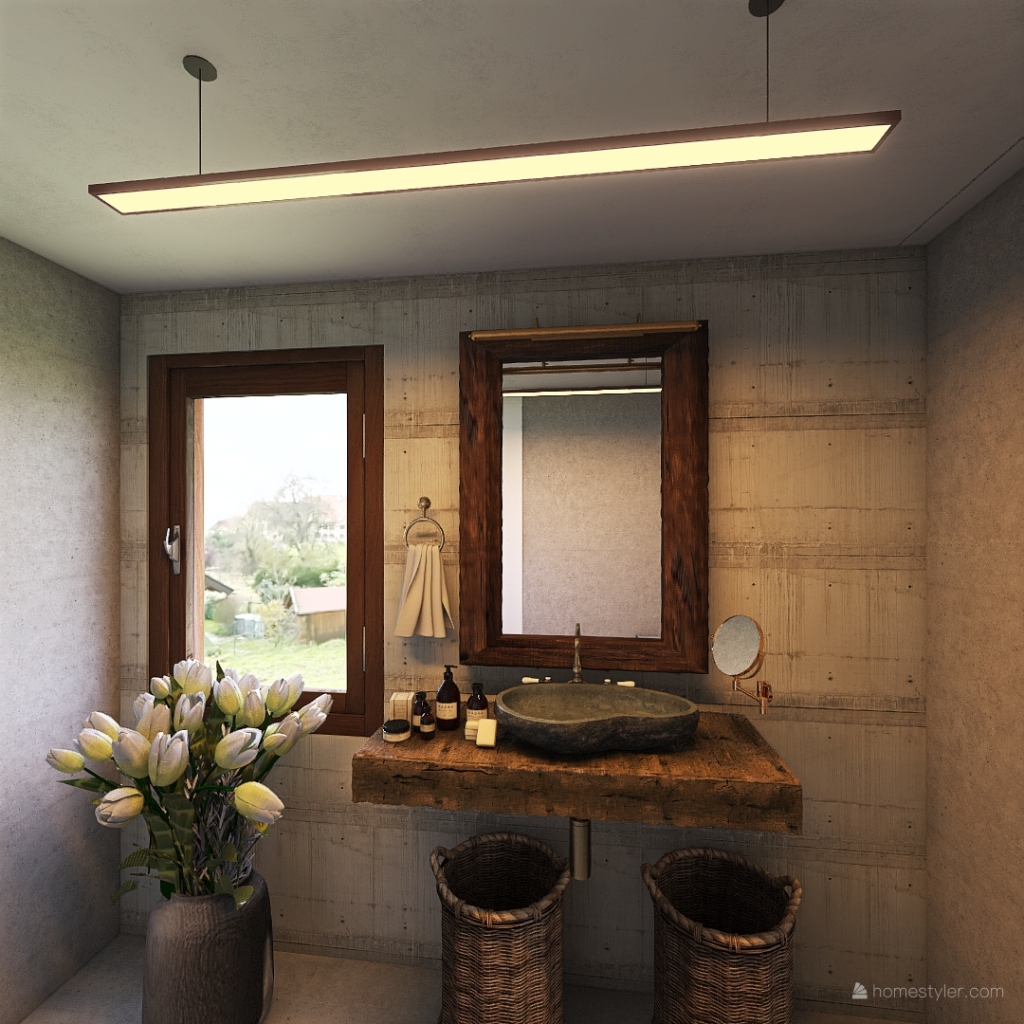Half Bath 3d design renderings