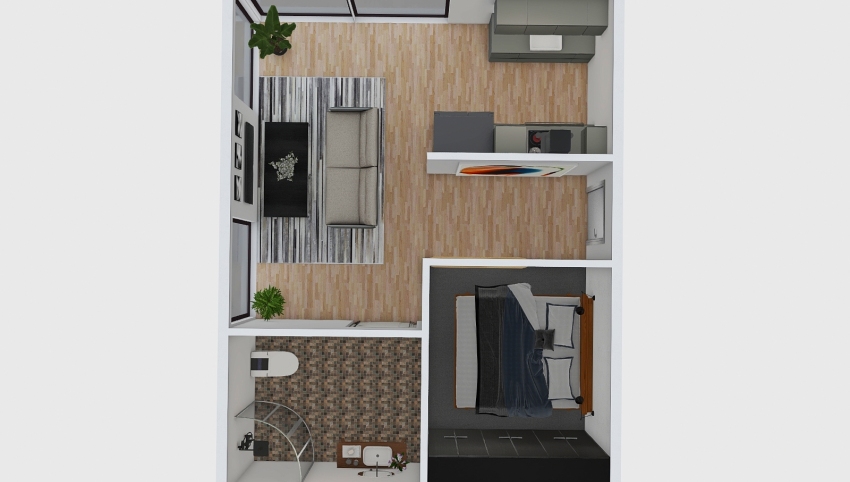 Mini Apartment 3d design picture 42.11