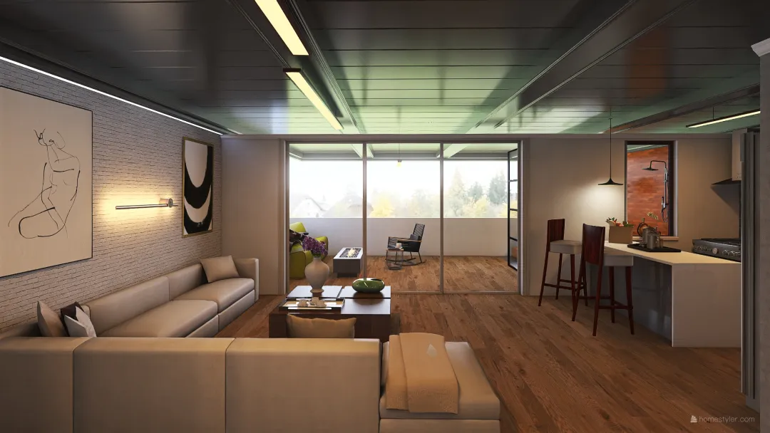 Boutique Kiwi Hotel - Apartment Style 3d design renderings