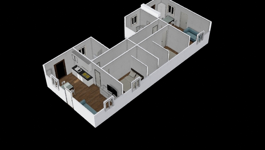 modulo3 solo miniappartamenti 3d design picture 86.49